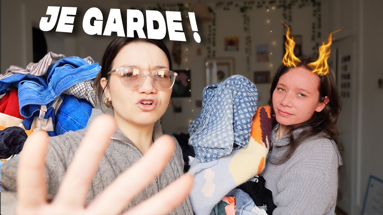 Ma grande soeur trie mes vêtements