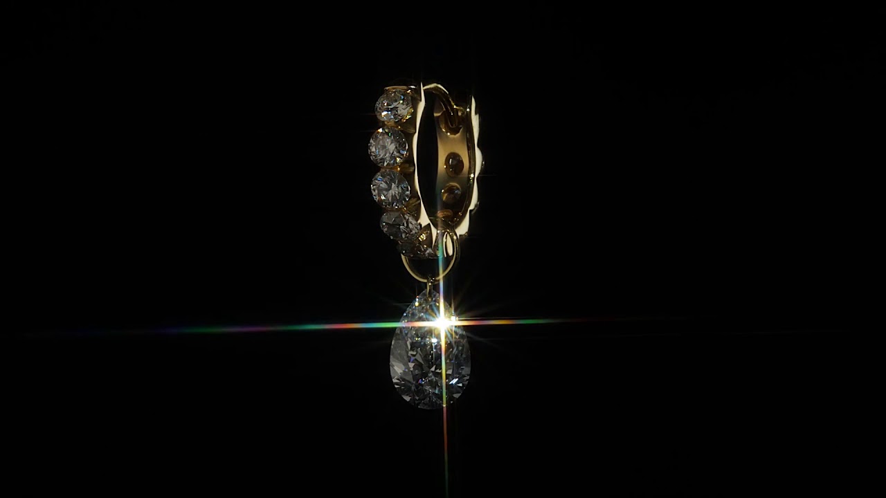 Maria Tash: Invisible Set Large Diamond Eternity Hoop Earring