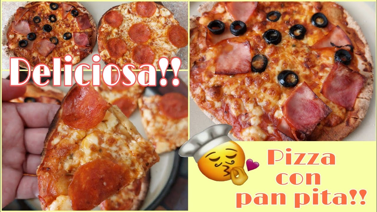 Pizzas de pan pita en freidora de aire y hornito 🍕