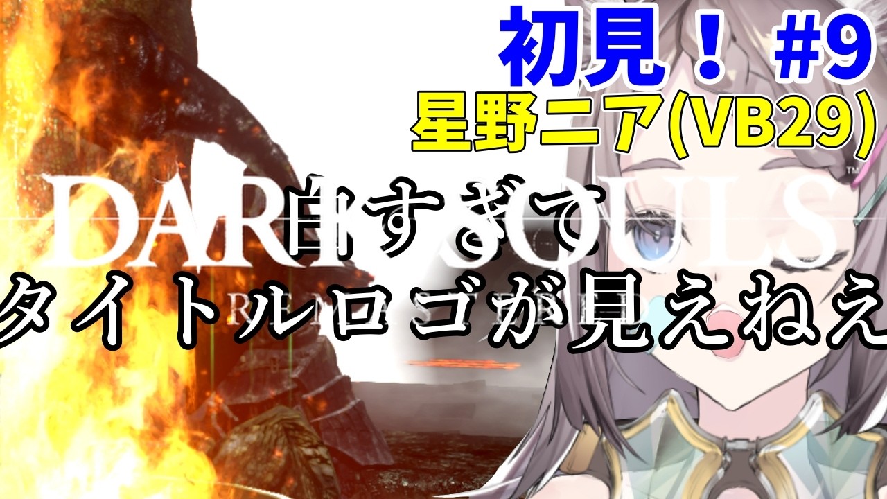 #9 ※投げ銭禁止！ネタバレ注意！【DARK SOULS】白すぎる世界の強すぎるボス！【星野ニア(VB29)】