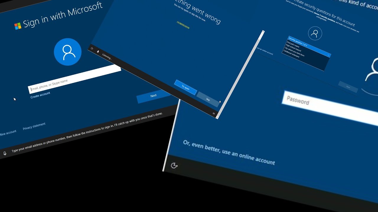 Как пропустить OOBE в Windows 10