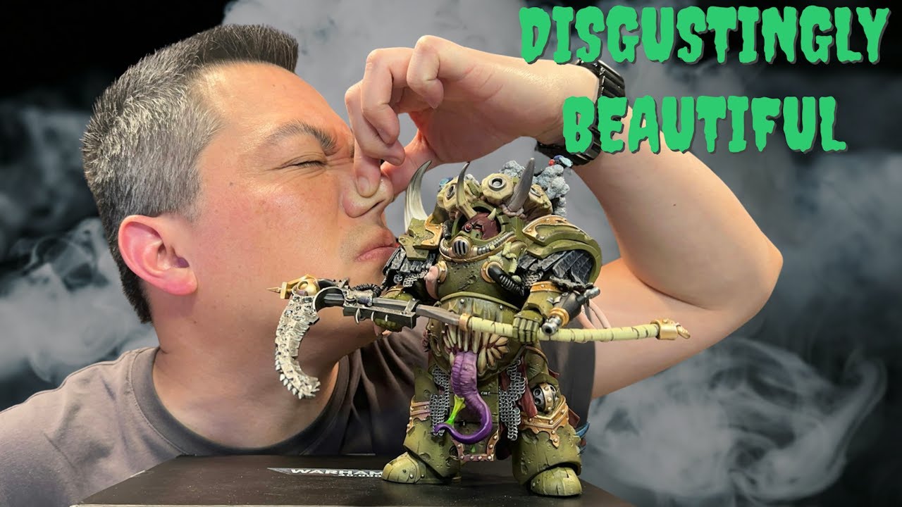Обзор фигурки JoyToy Warhammer 40K Chaos Space Marine Death Guard Deathshroud Terminator Champion