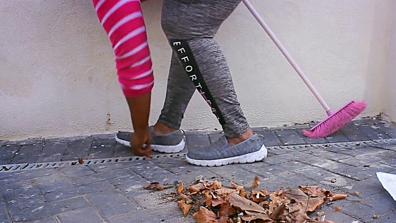 ASMR Sweeping Leaves Off Drive Way | Do You Tingle From This?