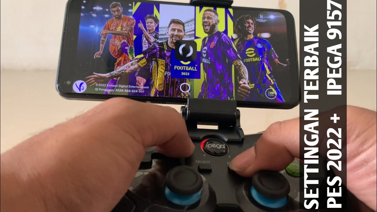 tutorial bermain e football menggunakan stik gamepad ipega 9157 pada v3 shooting plus