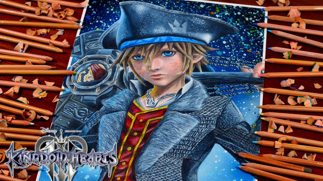 Drawing Kingdom Hearts 3 - Sora Pirates of the Caribbean - PlayStation 4 / Xbox One E3 2018
