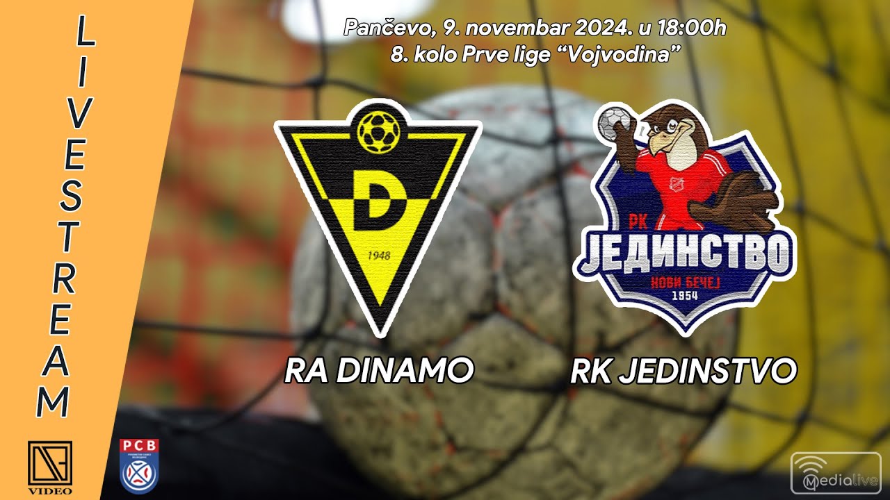 RA DINAMO Pančevo - RK JEDINSTVO Novi Bečej (Full match Livestream) [09.11.2024.]