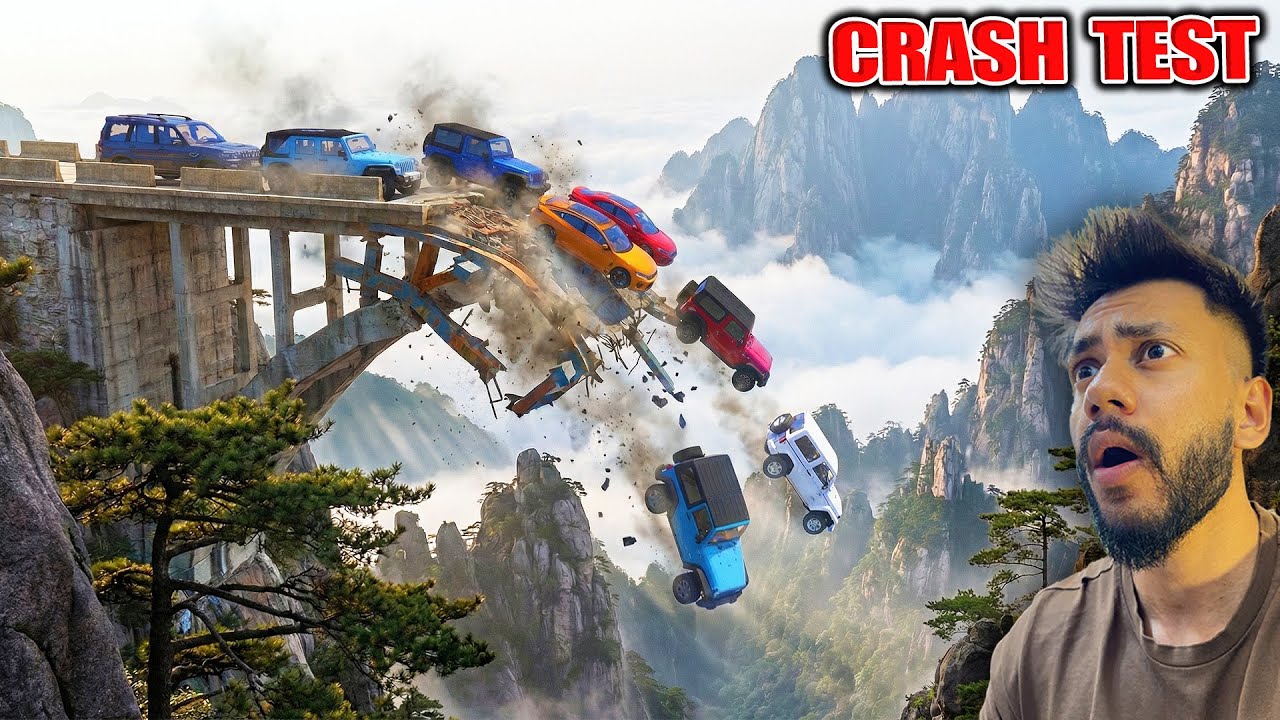 DROPING INDIAN CARS FROM HIGHEST MOUNTAIN PEAK |GTA 5 ABHISHEKKZ GAMING