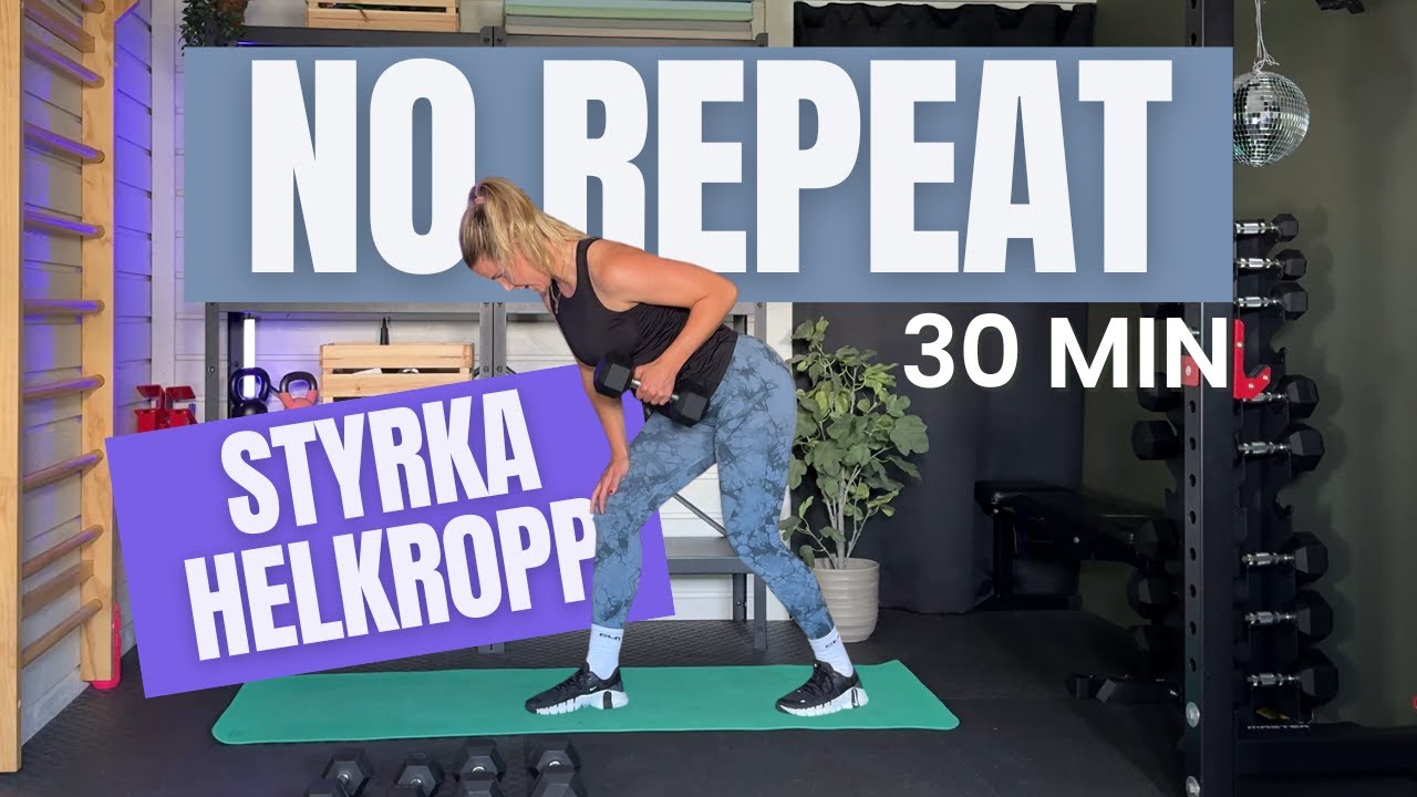 Styrketräning hemma med hantlar - INGEN UPPREPNING!