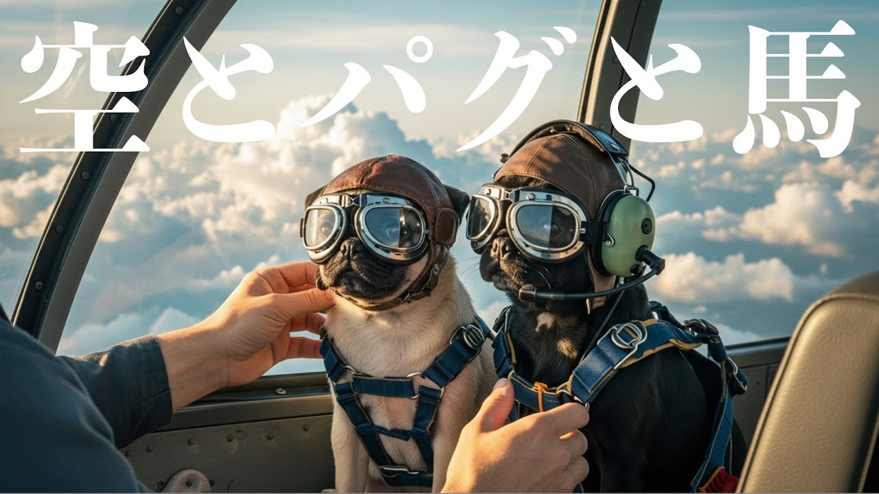 高すぎる背中、パグの北海道旅🐴
