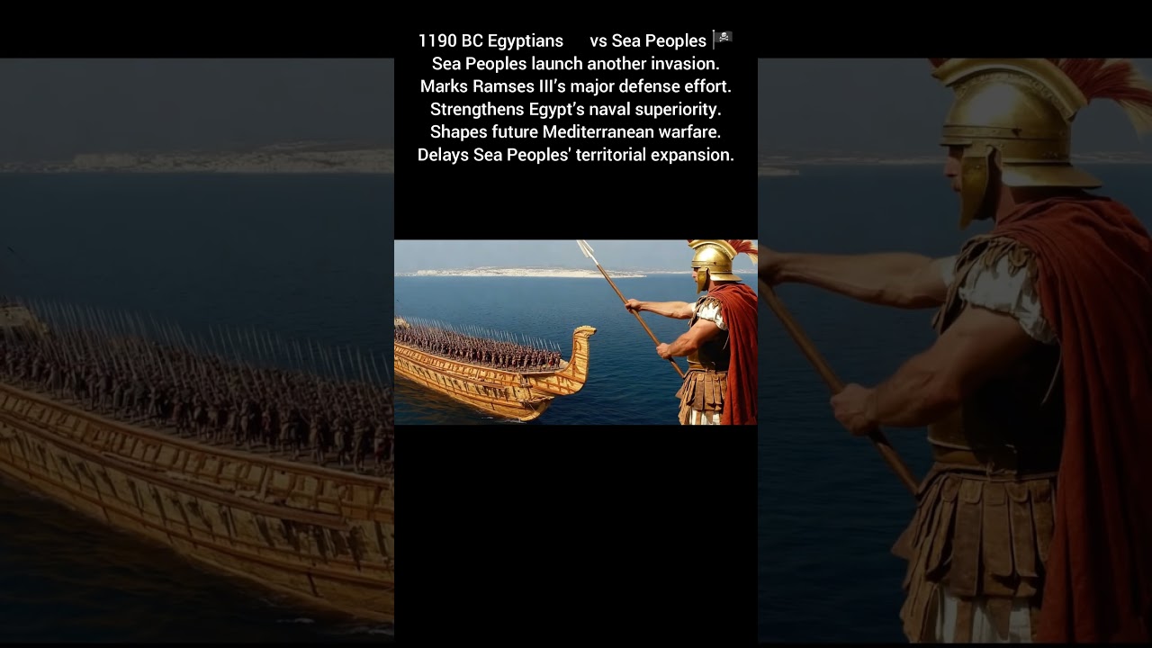 Egyptians vs Sea Peoples 1190 BC Ramses III Defends Egypt #AncientEgypt