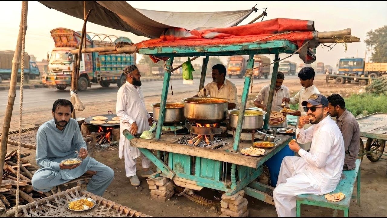 HIGHWAY Vendor's Daily Struggle 😢 | REAL Pakistani Street Food Breakfast | Food Street Pakistan 🇵🇰