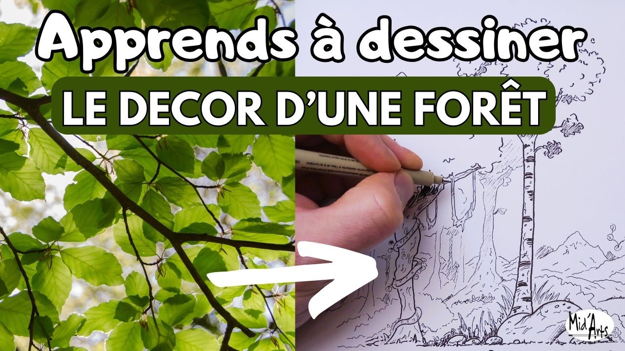 CONSEILS et ASTUCES : Comment dessiner les ARBRES,  un DECOR NATUREL et les différentes TEXTURES ?
