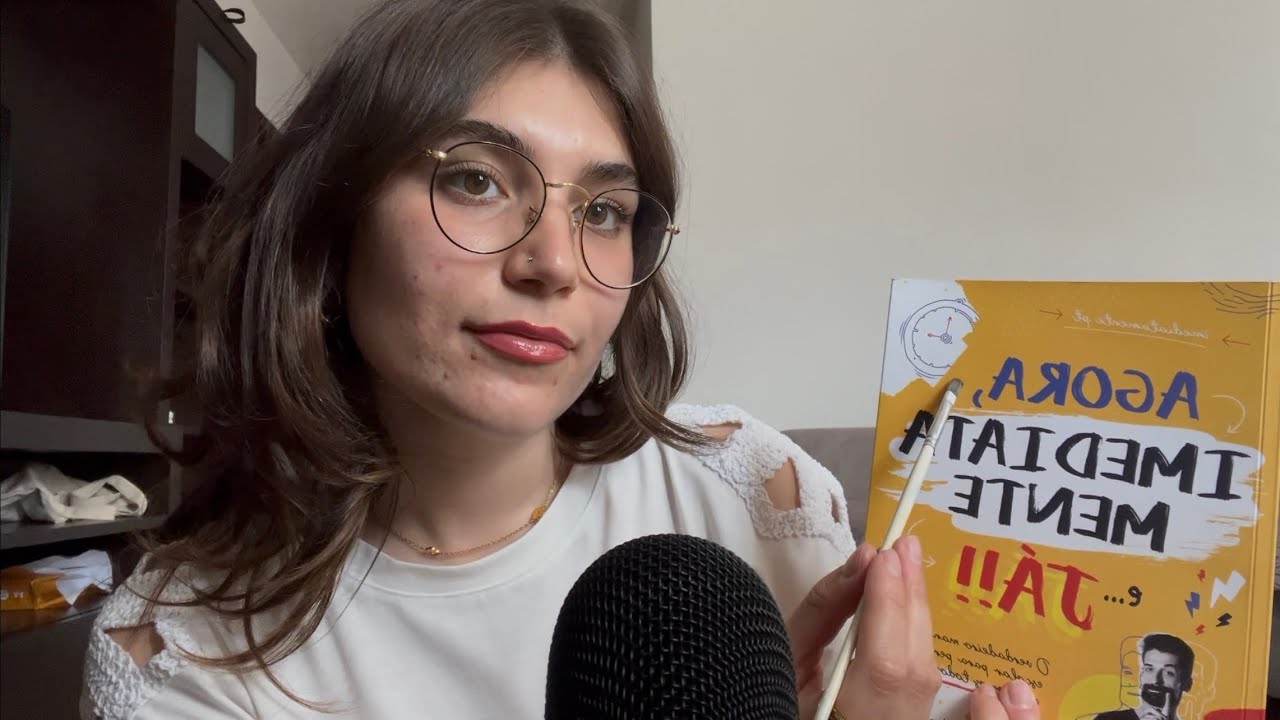 ASMR Book Tracing with Brush Sounds | Soft Spoken & Tapping!