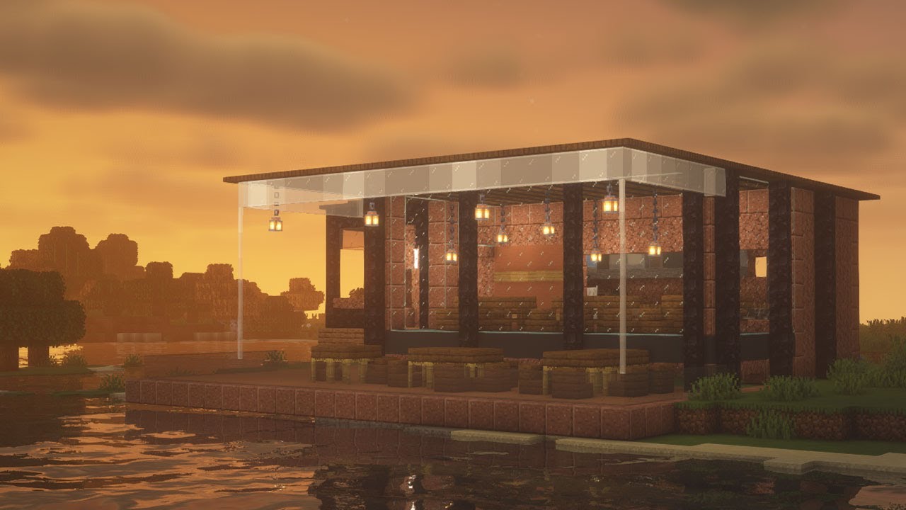 Minecraft Build Tutorial :: Coastal Restaurant 🍸