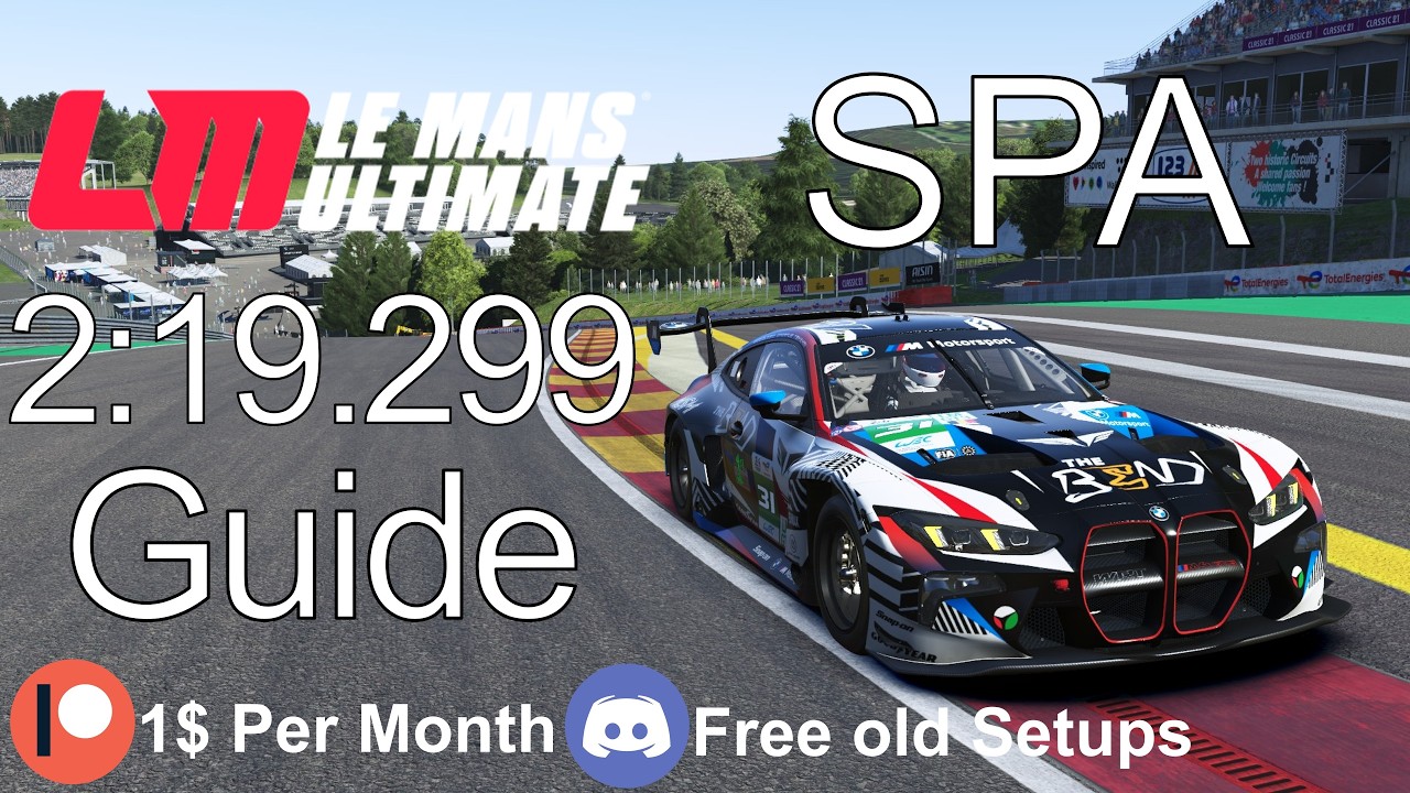 Le Mans Ultimate Spa-Francorchamps LMGT3 fixed Setup Guide | Fuel, TC, ABS, BB |