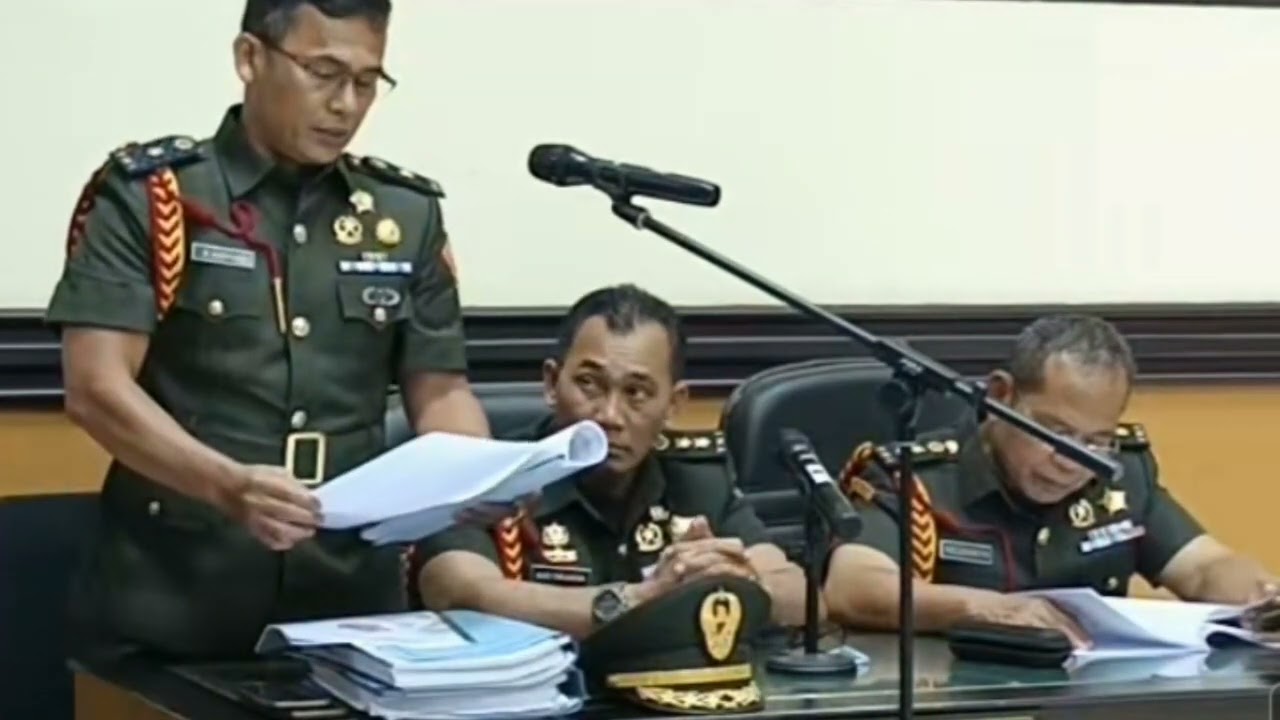 Pembacaan Vonis pada sidang MILITER 