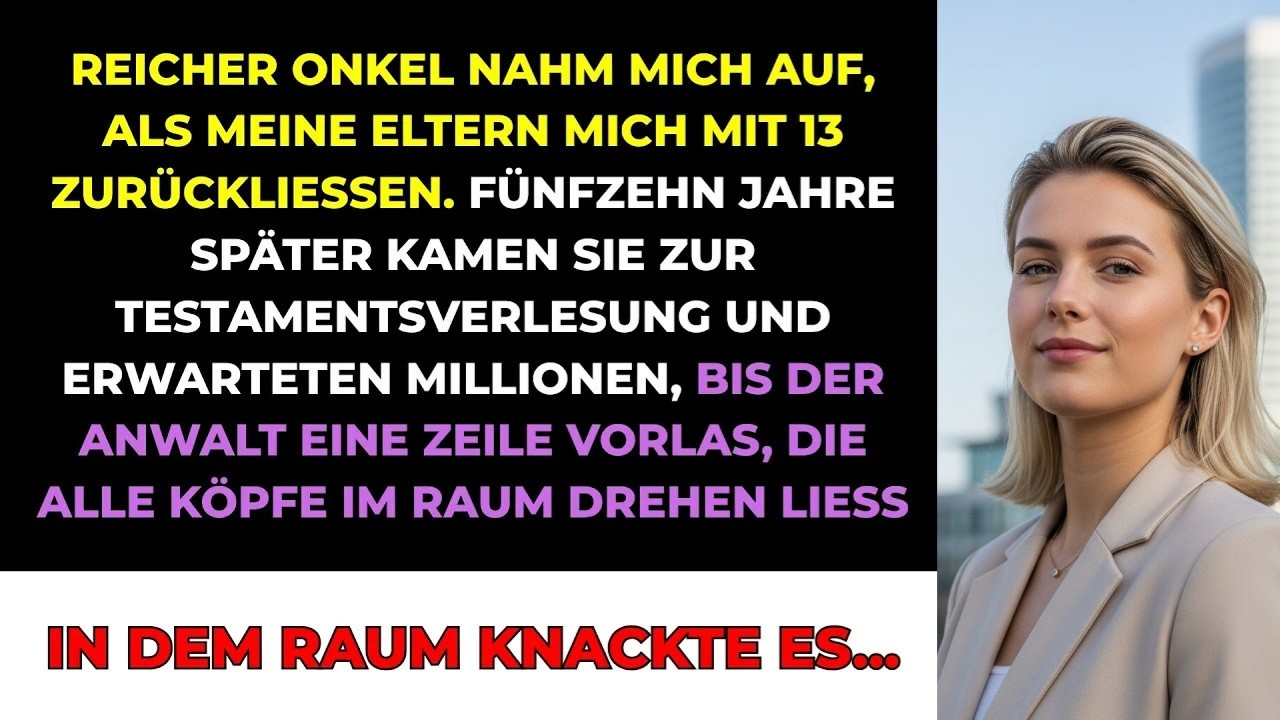 Mein Reicher Onkel Nahm Mich Auf, Als Meine Eltern Mich Mit 13 Zurückließen  15 Jahre Später