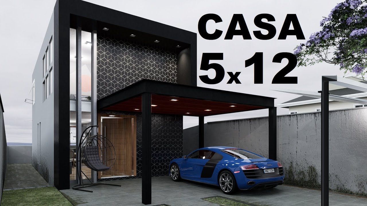 CASA PEQUENA DE 5 x 12 METROS   COM DOIS QUARTOS