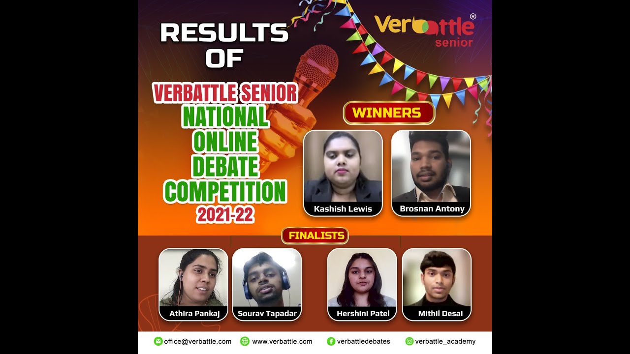 Verbattle Senior National 2021-22 (Face-off Debates) and Results