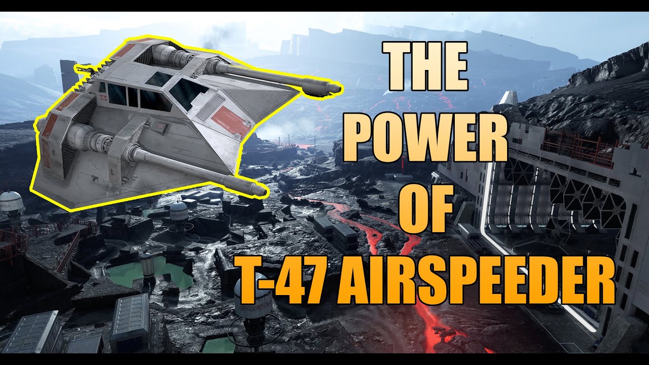 Star Wars Battlefront - The Power of T-47 Airspeeder (SW gameplay)