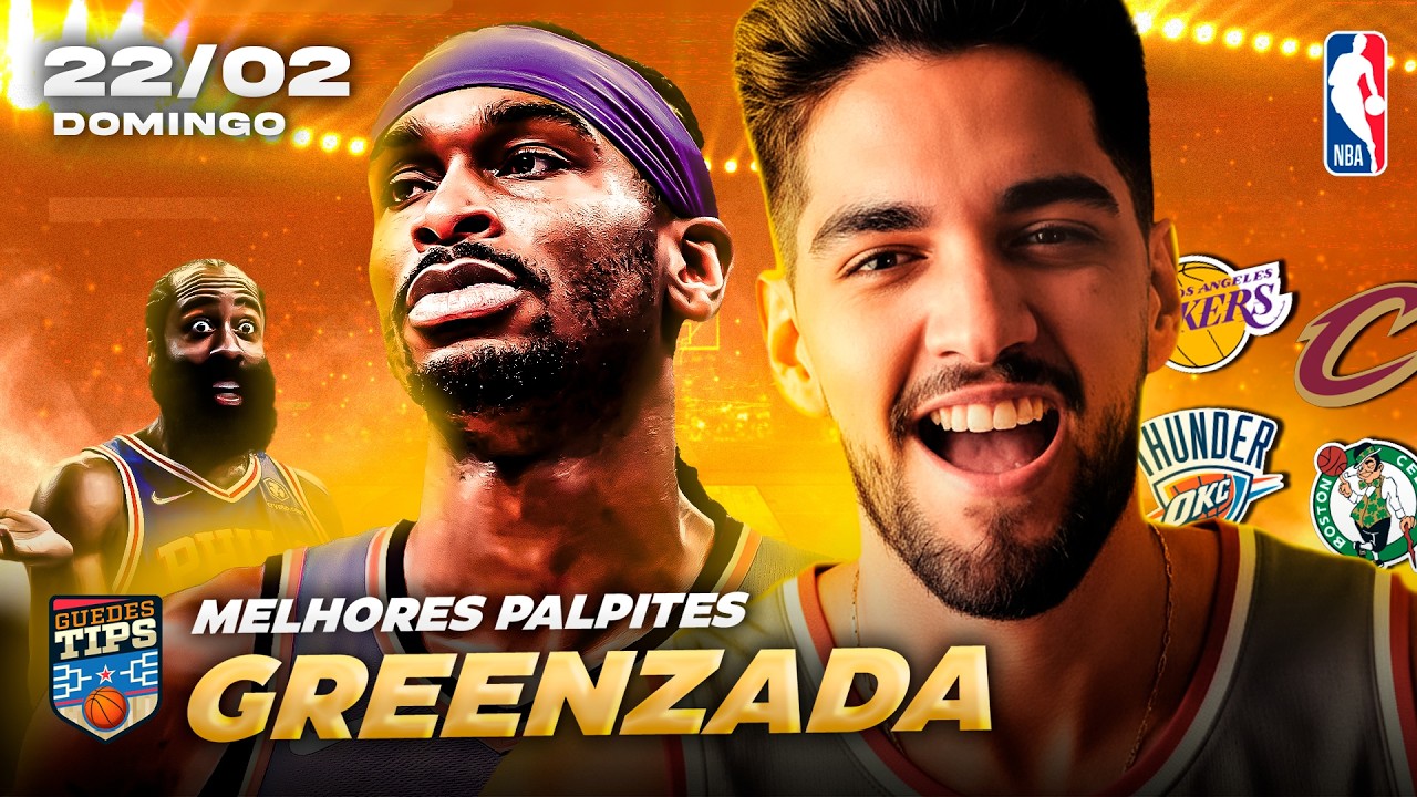 PALPITES DA NBA PARA HOJE 22 02 2026 (DOMINGO) + BILHETE PRONTO