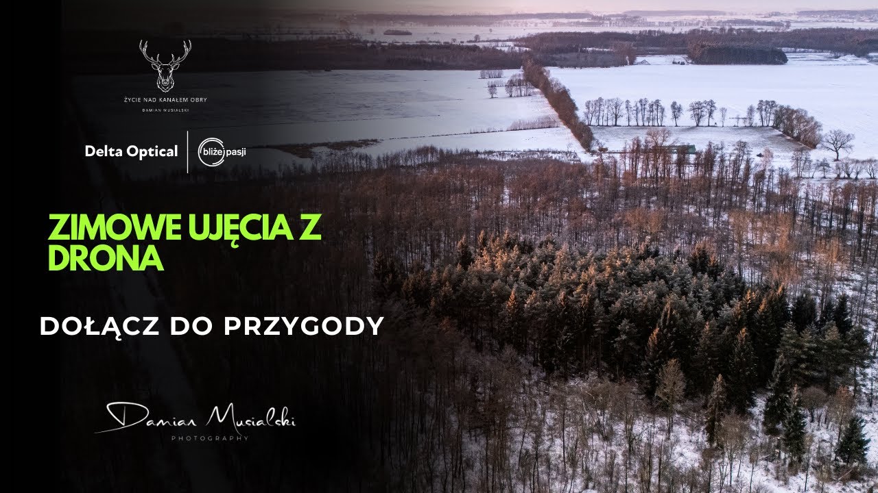Zimowe ujęcia z drona.