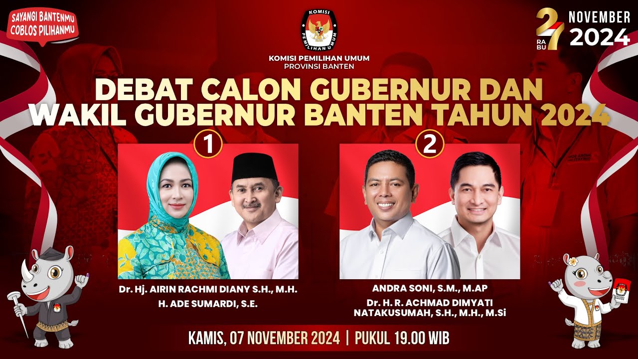 Debat Calon Gubernur dan Wakil Gubernur Banten Tahun 2024