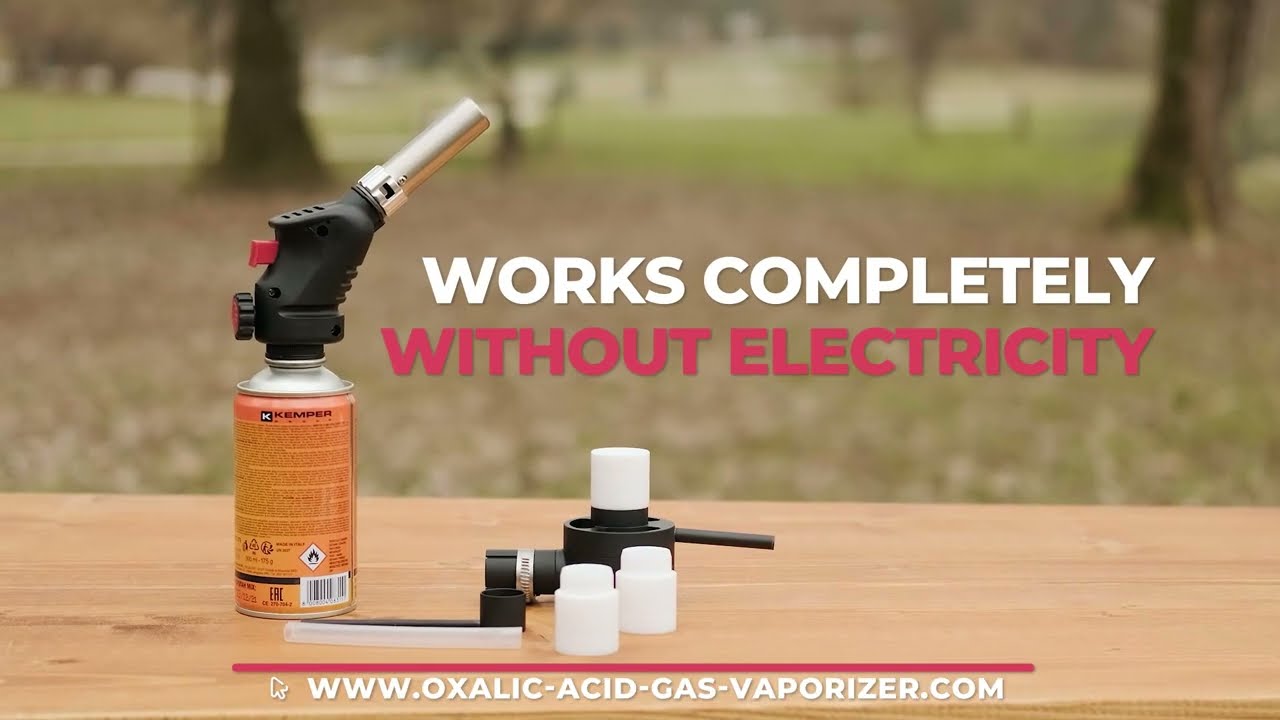 Gas Vaporizer for oxalic accid: Works without electricity