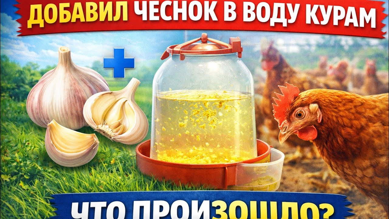Добавил чеснок в воду курам 🧄💧 Что произошло на самом деле? Эксперимент и честный результат