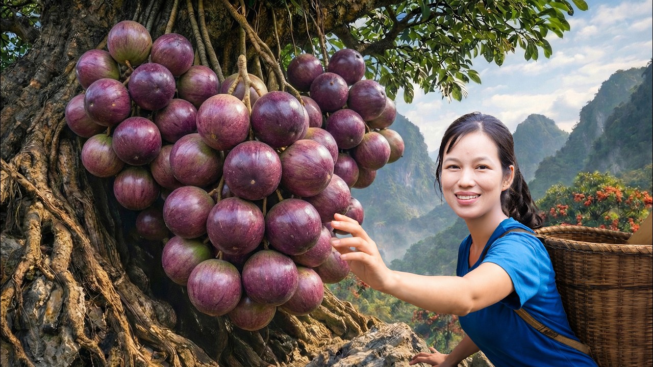Harvesting Rare Canadian Star Apples in Forest & Sold Out Fast | Why is it called Star Apple?