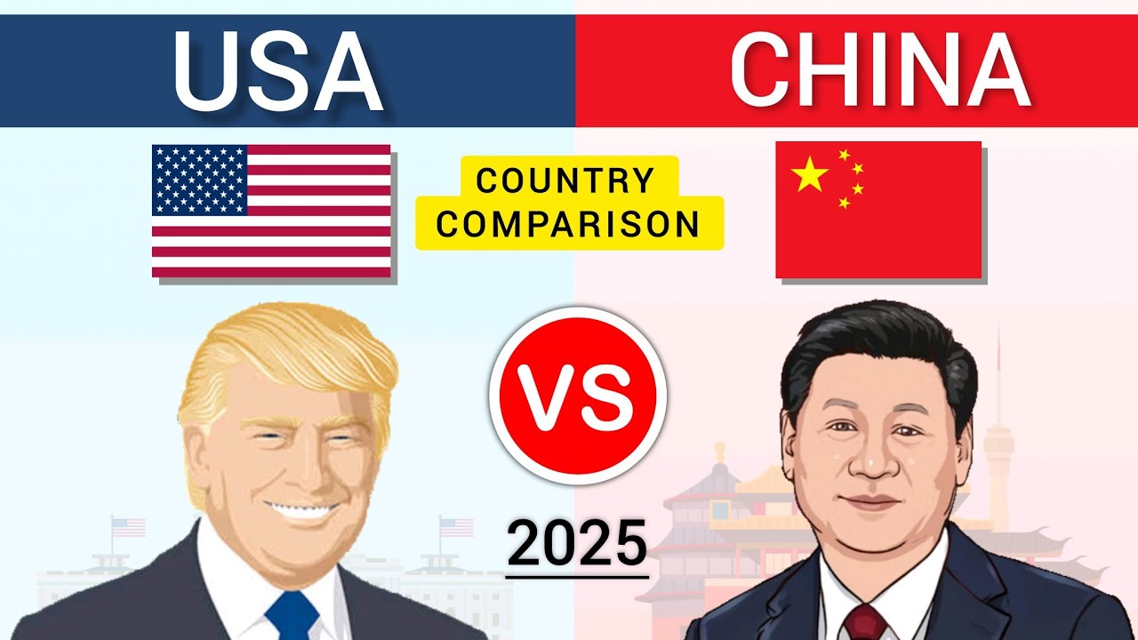 Китай против США — сравнение стран 2025