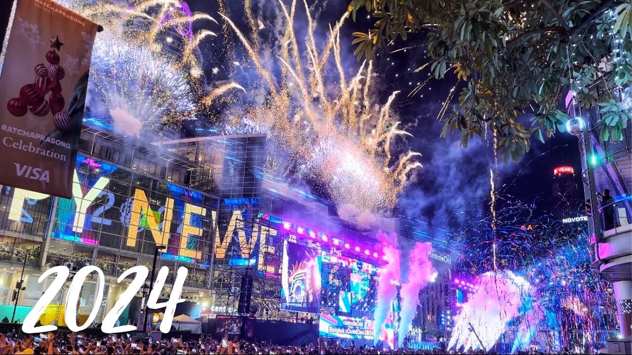 New Year 2024 Countdown, Central World, Bangkok, Thailand - Times Square of Asia