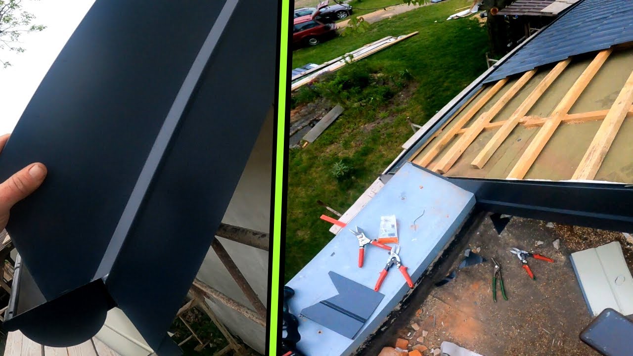 Obróbka wiatrownicy przy ogniomurze.Dekarz roku