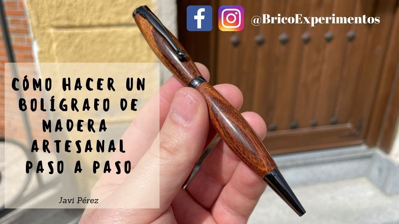 Cómo hacer un bolígrafo de madera artesanal de pau ferro paso a paso en 2021