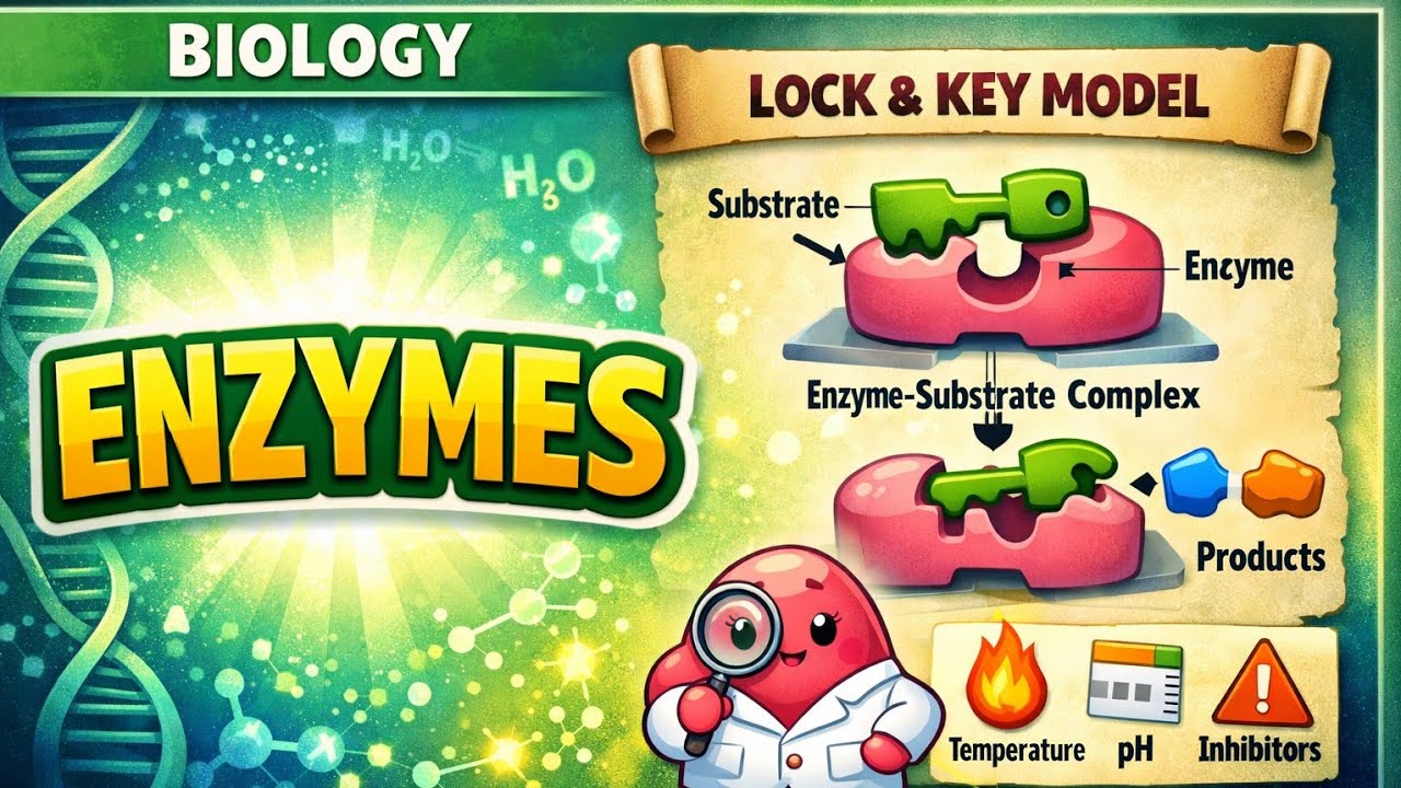 Enzymes: structure, Characteristics, function & factors affecting activity [Biology]
