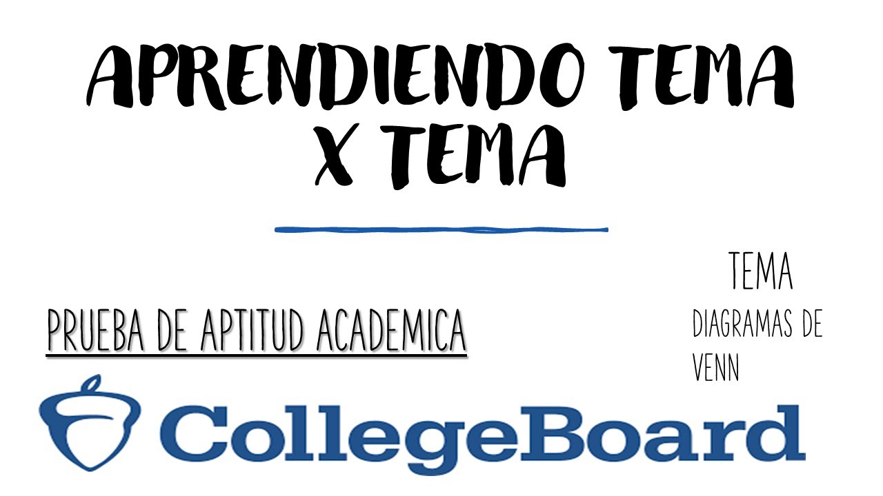 APRENDIENDO tema x tema ejercicios examen PAA COLLEGE BOARD, TEMA: DIAGRAMAS DE VENN