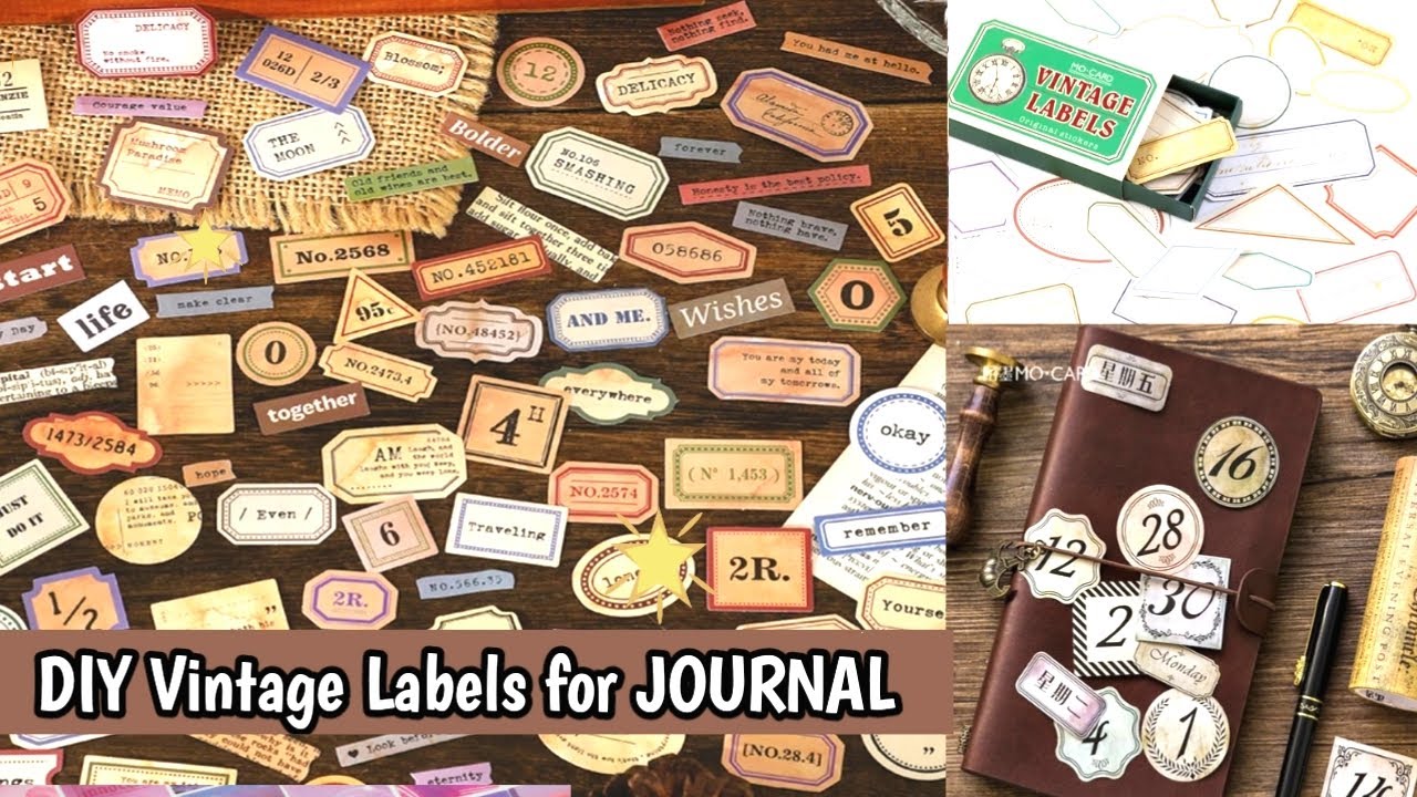 How to make Vintage Tags & Lables at home for VINTAGE JOURNAL 🌟 #craftersworld #journalart