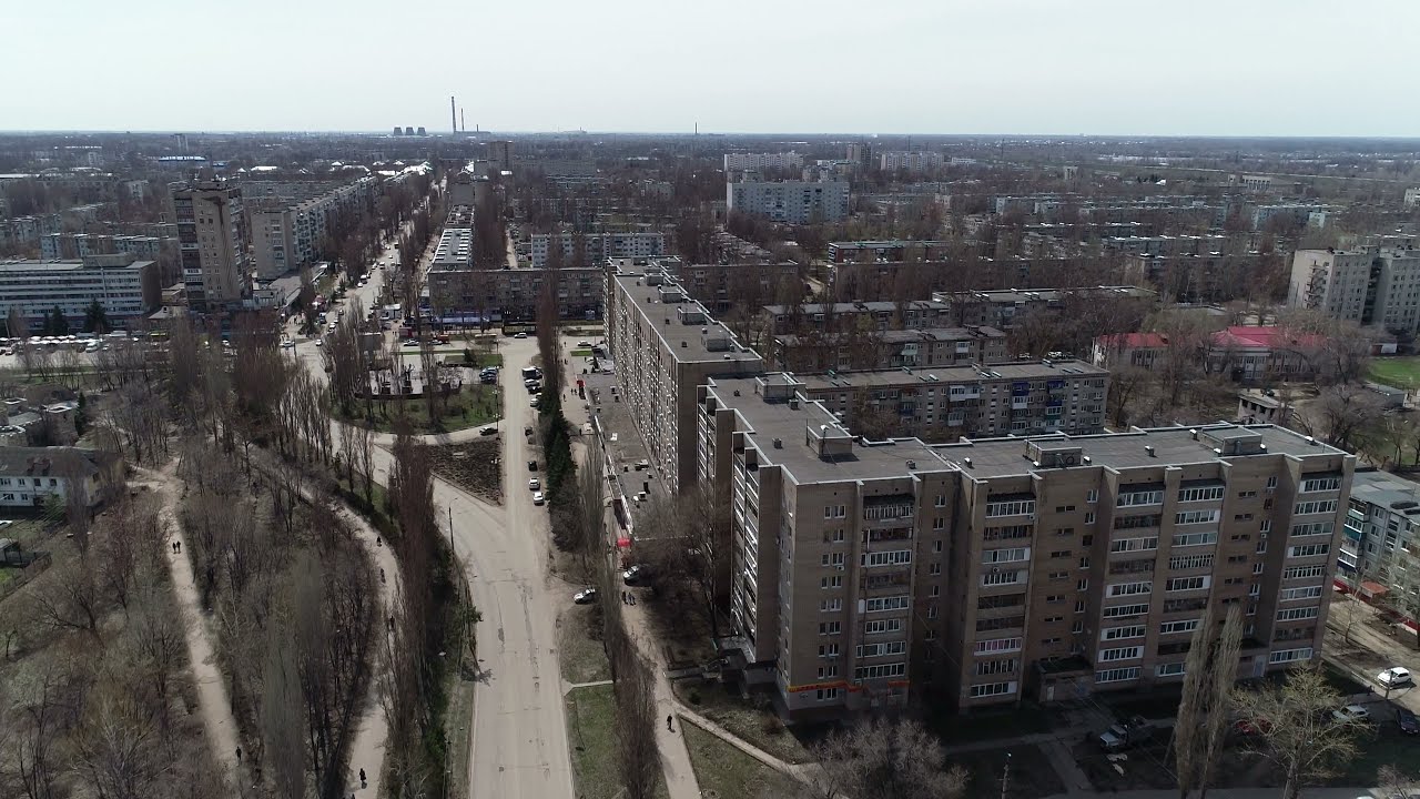 Балаково сверху! улица Ленина - от края до края ...