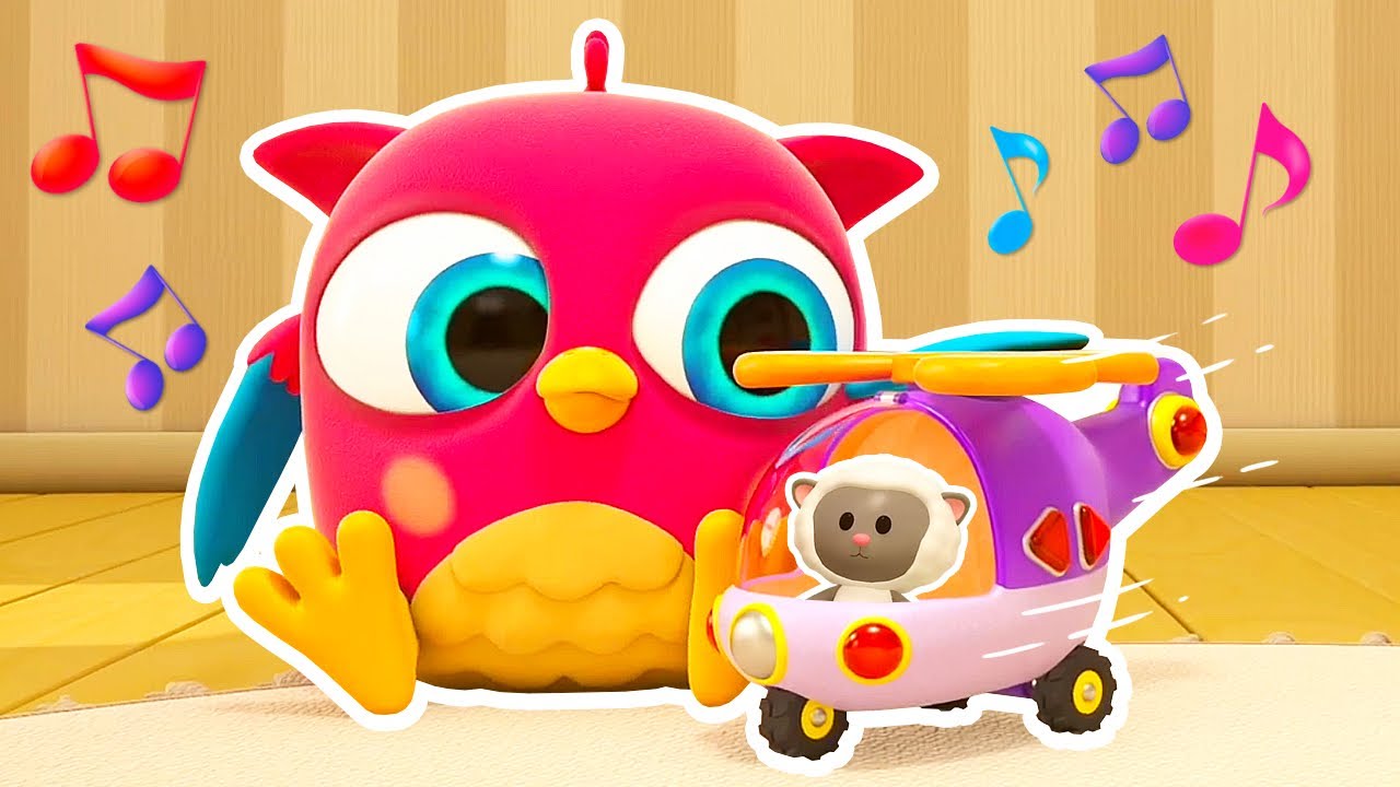Cartoon f&uuml;r Kleinkinder. Musik-Hubschrauber. HopHop die Eule - Neue Folge