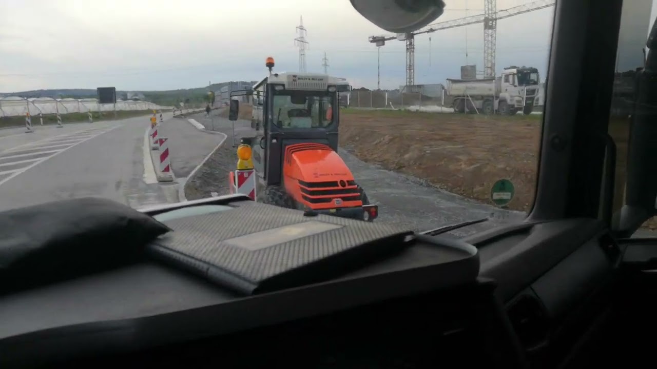 Anfahrt Gro&szlig;baustelle Bad Friedrichshall/Kochendorf Bauunternehmen Leonhard Weiss
