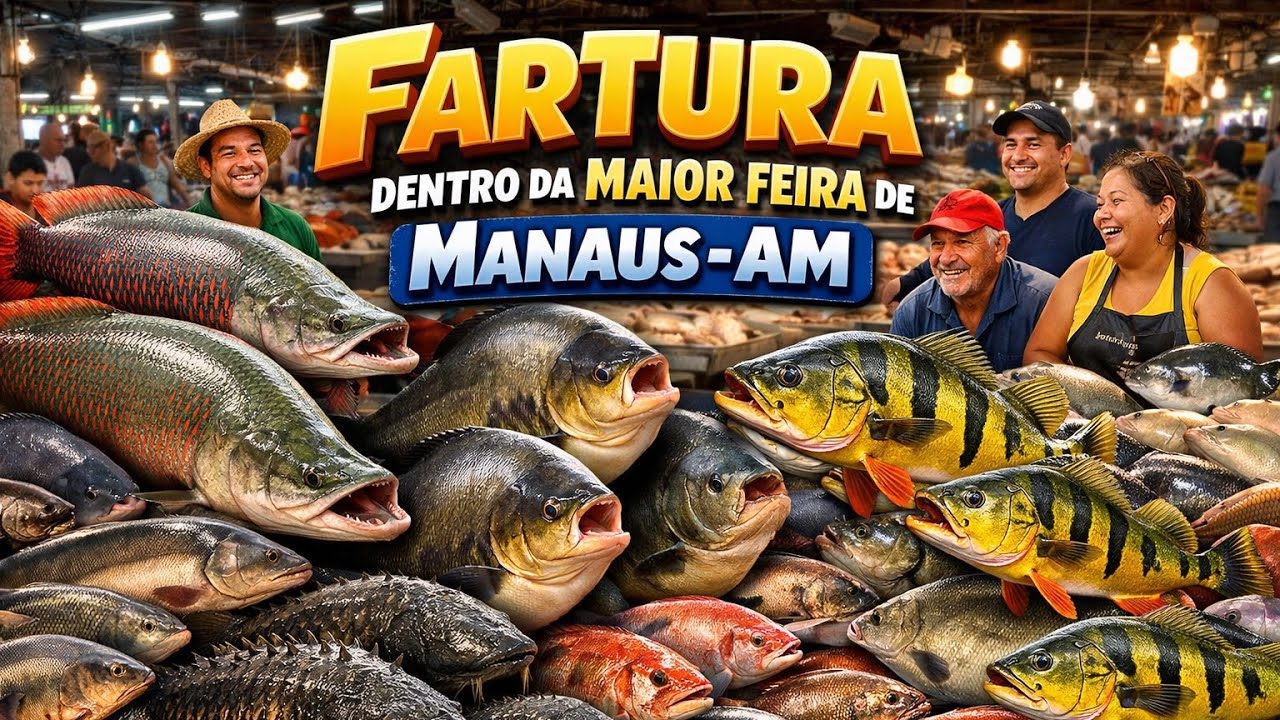 FARTURA DE PEIXES  FRESCOS  NA MAIOR FEIRA DE PEIXES  DE MANAUS-AMAZONAS #amazon #fishing