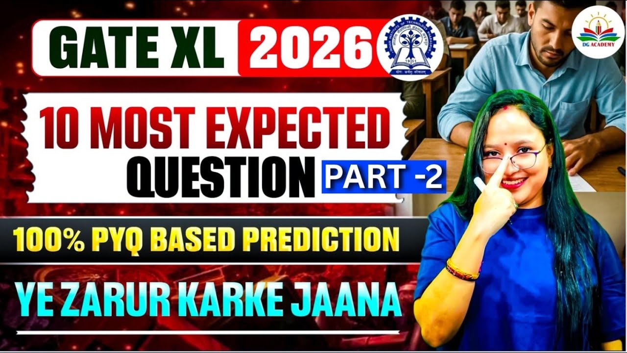 GATE XL 2026 10 Most Expected Questions 🔥 | 100% PYQ Based Prediction | Part - 02