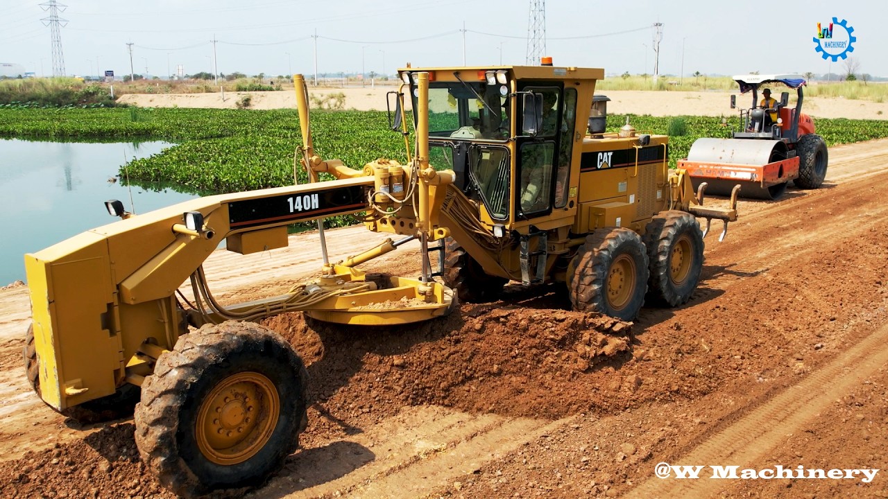 Impressive Leveling Operation Skills Motor Grader Grading New Roads Techniques Tools Construction