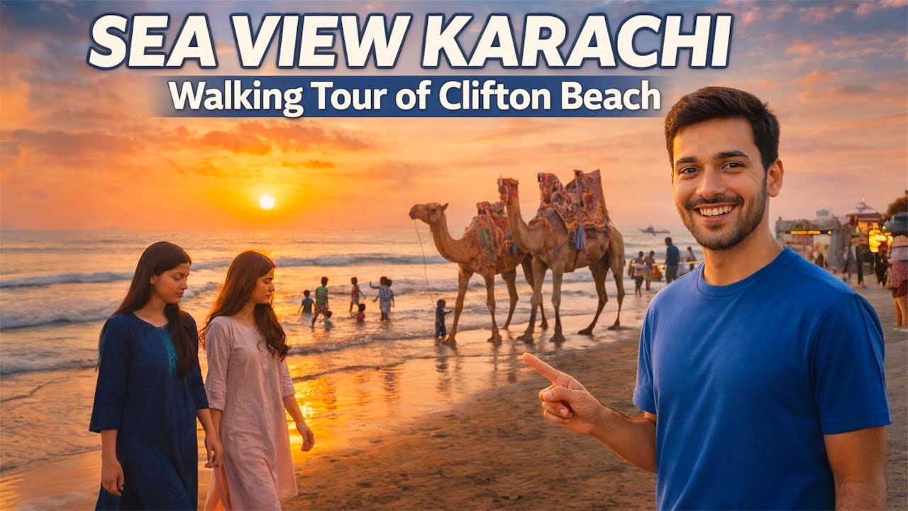 Clifton Beach Sea View Karachi Walking Tour – Evening at Sea View