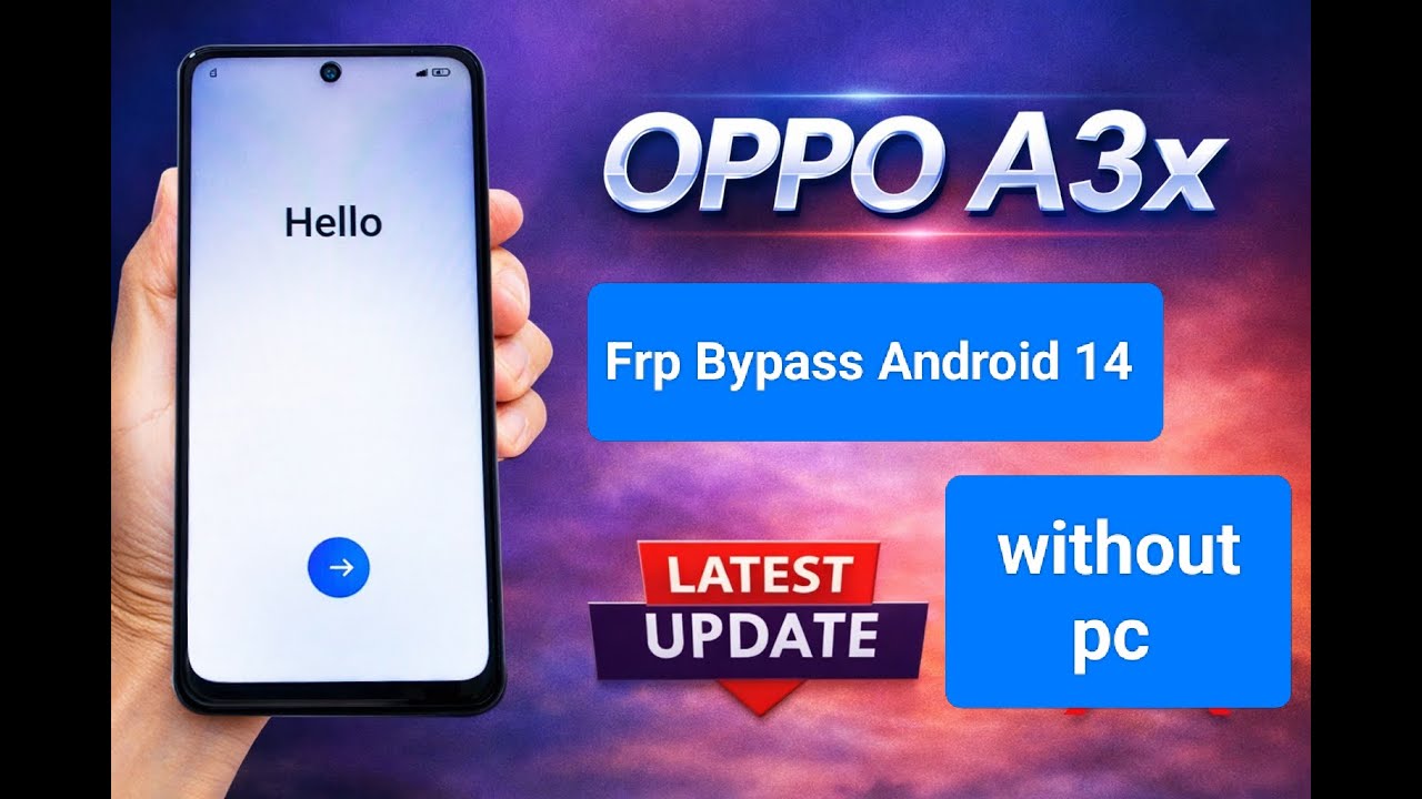 oppo  A3X Frp Bypass #Sofwaretool