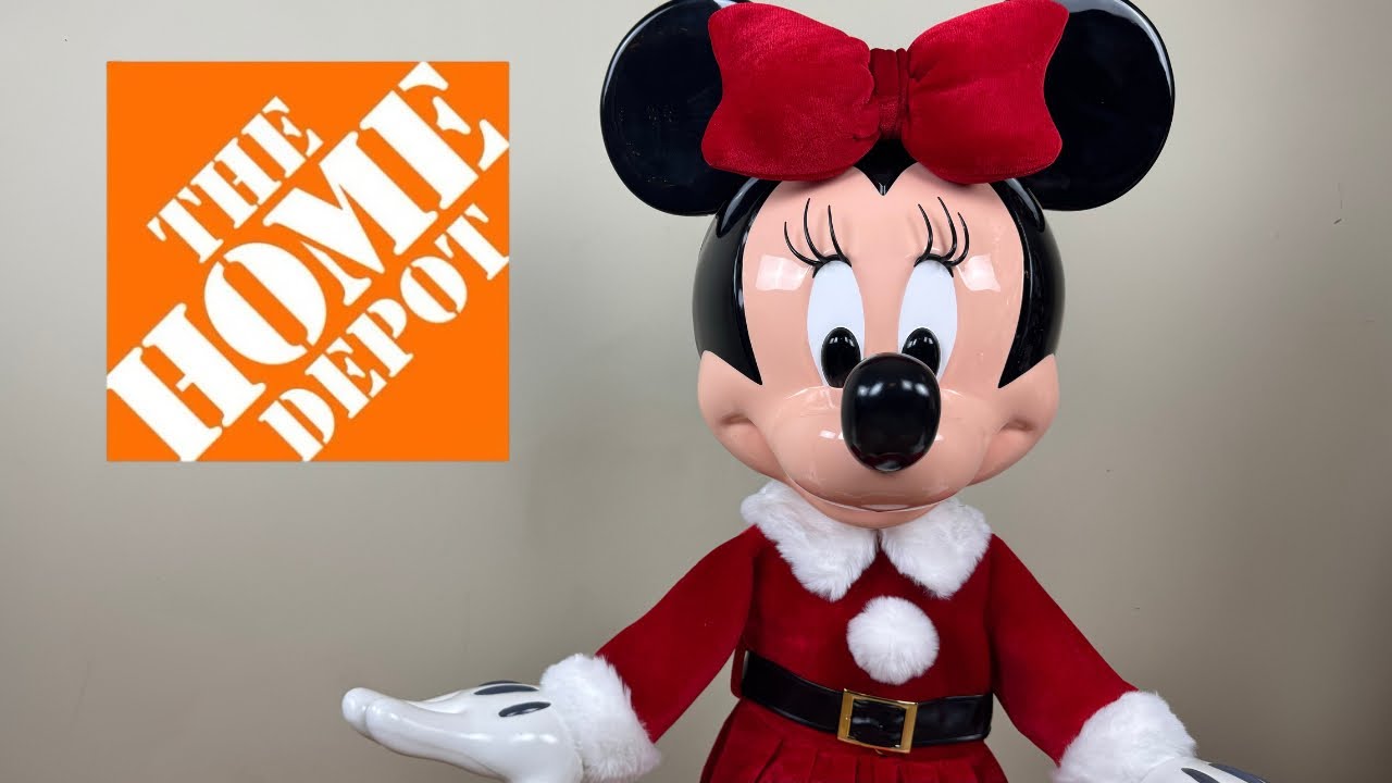 Holiday Minnie Animatronic 2024 Home Depot Unboxing & Demo