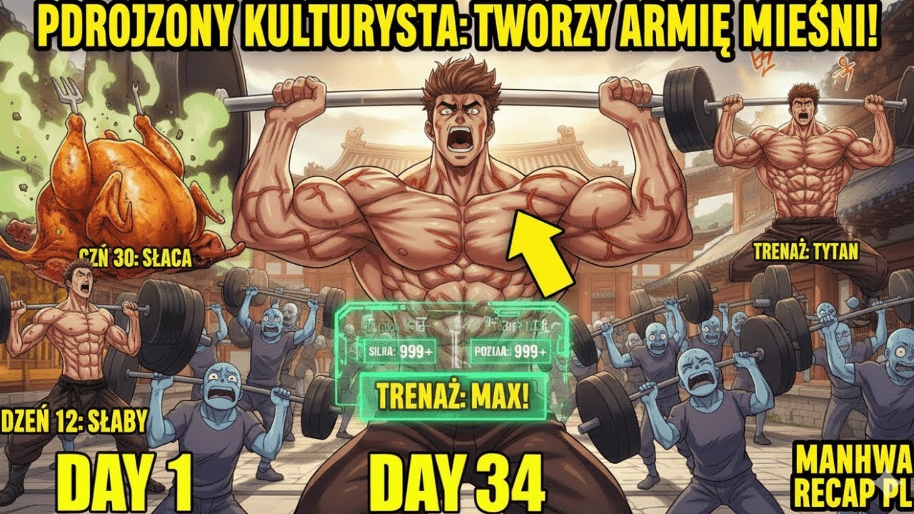 Ma SYSTEM KULTURYSTYKI i tworzy armię mięśniaków! – Manhwa Recap