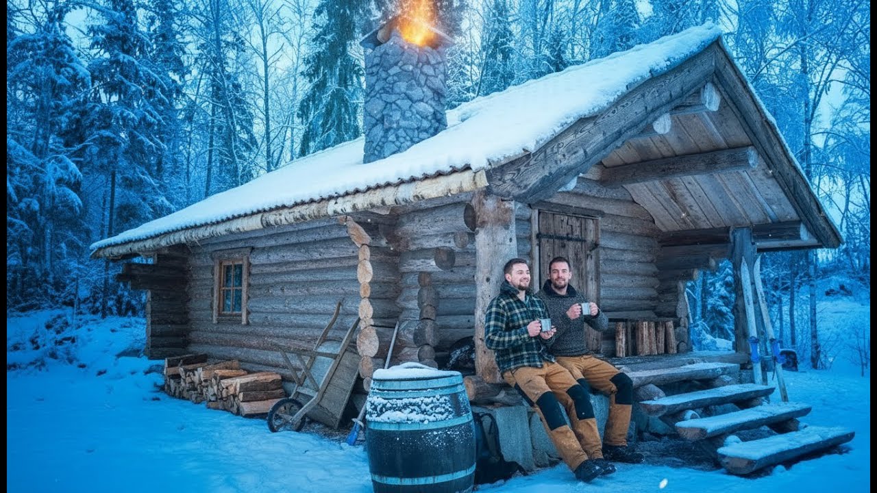 Building Underground Heated Cabin in the Forest | From start to finish