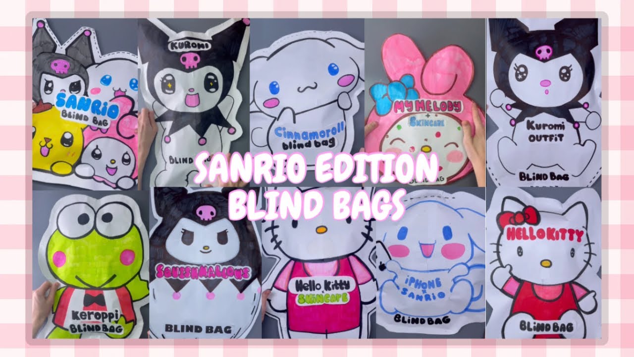 🌸🧋Paper diy🧋🌸10 minutes of Large Sanrio Blind Bags opening✨