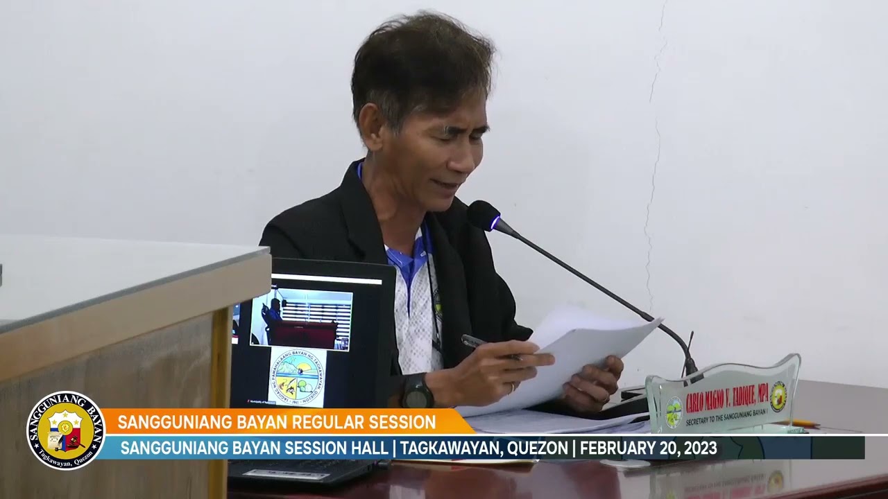 Sangguniang Bayan Regular Session | February 20, 2023